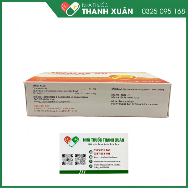 Thuốc Zuzafox 40 hỗ trợ phòng và điều trị viêm loét dạ dày - tá tràng